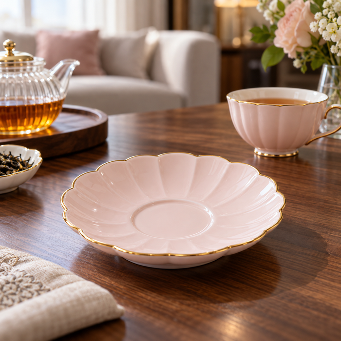 Petal Tea Saucer — AI-generated visualization