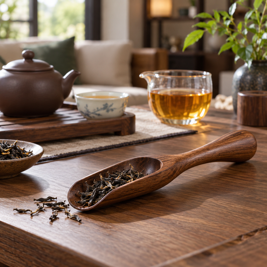 Quiet Leaf Tea Scoop — AI-generated visualization